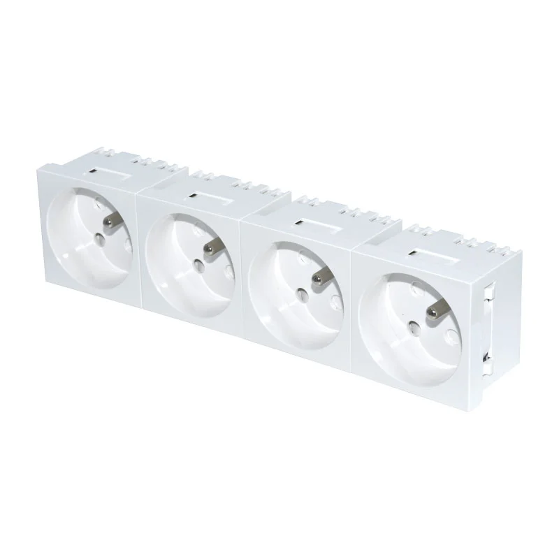 French White Socket Apat na Function Module